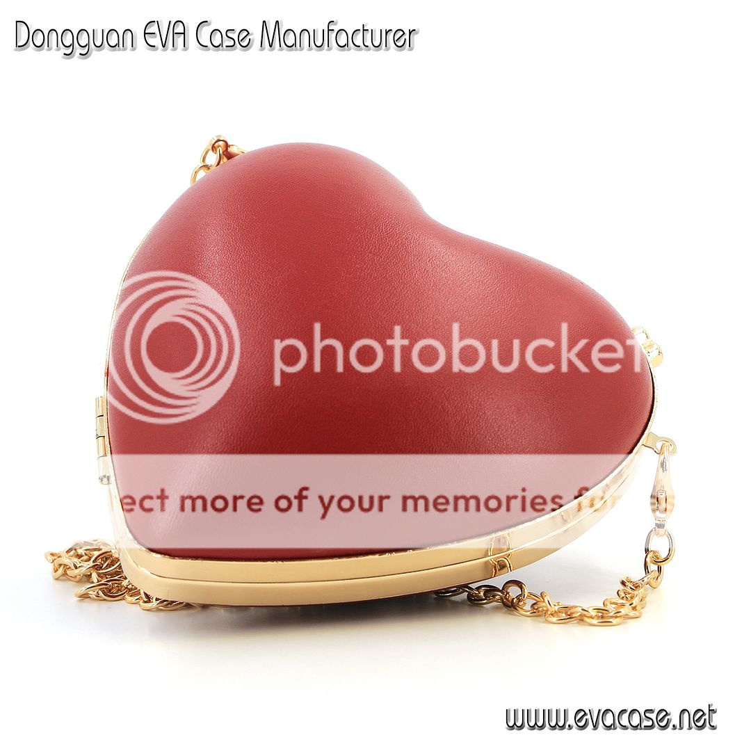 small hard makeup case in heart shape